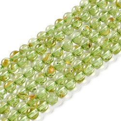 Chapelets de perles en péridot naturel, ronde, 3mm, Trou: 0.5mm, Environ 124 pcs/chapelet, 15.04'' (38.2 cm)