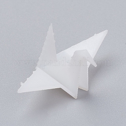 Relleno de material de resina epoxi de cristal diy, grullas de origami, para la artesanía de joyería, con tubo / caja de resina desechable transparente, blanco, 3/8x3/8x3/4 pulgada (1x0.84x1.76 cm)