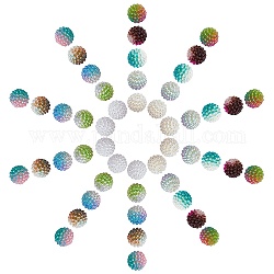 Sunnyclue, 100 Uds., 10 colores, perlas acrílicas de imitación, cuentas de baya para diy, kits de fabricación de pulseras elásticas, con 1 rollo de hilo elástico de abalorios, color mezclado, 12mm, agujero: 1 mm