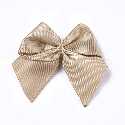 Handmade Woven Costume Accessories, Bowknot & Hair Bows, Camel, 25~35x30~35x2~3mm
