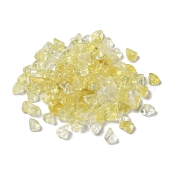 Акриловые бусины, имитация драгоценных камней, чип, желтые, 8x6x4 мм, отверстие : 1.4 мм
