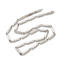 201 collana con catena a maglie rettangolari in acciaio inossidabile, colore acciaio inossidabile, 17.40 pollice (44.2 cm)