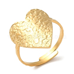 304 палец кольца из нержавеющей стали, регулируемое кольцо для женщин, золотые, сердце, 2 мм, внутренний диаметр: 18 мм