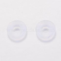 Gummi-O-Ringe, Donut Abstandsperlen, passen europäische Clip-Stopperperlen, Transparent, 2 mm