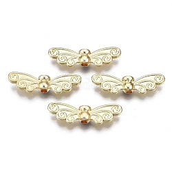 Gestell Legierung Perlen, cadmiumfrei und bleifrei, Schmetterling, Licht Gold, 6.5x22x3.5 mm, Bohrung: 1.5 mm