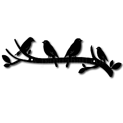 Железные подвесные украшения, для наружного украшения сада, птица, электрофорез черный, 10x30 см
