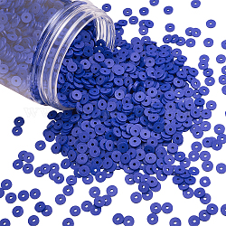 Umweltfreundliche handgemachte Fimo-Perlen, Disc / Flachrund, heishi Perlen, mittelblau, 6x1 mm, Bohrung: 2 mm, ca. 3040~3200 Stk. / Kasten