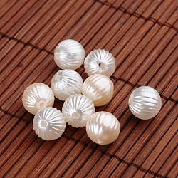 Redondo de acrílico abalorios de imitación de la perla, color mezclado, 10mm, agujero: 2 mm, aproximamente 1100 unidades / 500 g