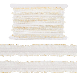 Cordino elastico piatto in poliestere fingerinspire da 14 m, accessori per cucire indumenti per tessitura, bianco, 25mm, circa 15.31 iarde (14 m)/borsa