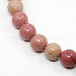 Rhodonite Round Bead Strands, 10mm, Hole: 1mm, about 38pcs/strand, 15.5 inch
