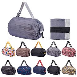 Tragbare Einkaufstasche aus Polyester, zusammenklappbare Einkaufstasche, hohe Kapazität, Grau, 81~81.5x7.8~80x0.7~0.8 cm