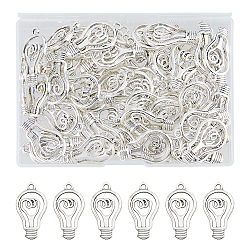 DICOSMETIC Tibetan Style Zinc Alloy Pendants, Lead Free & Cadmium Free, Bulb, Antique Silver, 31x16.4x4mm, Hole: 3mm, 60pcs/box