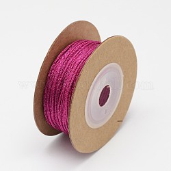 Braided Nylon Threads, Medium Violet Red, 1mm, about 14.21 yards(13m)/roll