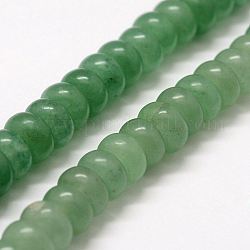 Chapelets de perle verte d'aventurine naturel, rondelle, 8x5mm, Trou: 1mm, Environ 73 pcs/chapelet, 15.3 pouce (39 cm)