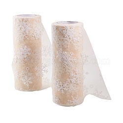 Schneeflocken-Deko-Netzbänder, Tüllstoff, Tüllrollen-Spulengewebe für Rockherstellung, antik weiß, 6 Zoll (15 cm), etwa 10 yards / Rolle (9.144 m / Rolle)