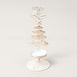 Candelabro de hierro para navidad, decoración perfecta para fiestas en casa, árbol de Navidad, blanco navajo, 73x185mm