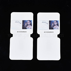 Cardboard Jewelry Display Cards, for Eyeglasses Chain, Jewelry Hang Tags, Girl Pattern, Steel Blue, 10x4.5x0.04cm