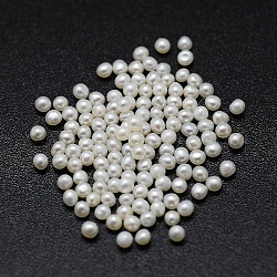 Perle coltivate d'acqua dolce perla naturale, Senza Buco / undrilled, tondo, bianco, 1.4~1.6mm