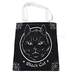 Bolsas de lona, bolsas de lona de polialgodón reutilizables, para comprar, artesanías, regalos, forma de gato, 59 cm