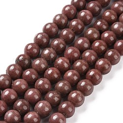 Rhodonite naturelle chapelets de perles rondes, 10mm, Trou: 1mm, Environ 40 pcs/chapelet, 15.7 pouce