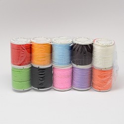 Mixed Nylon Threads, Mixed Color, 1mm, about 10yards/roll, 10roll/bag