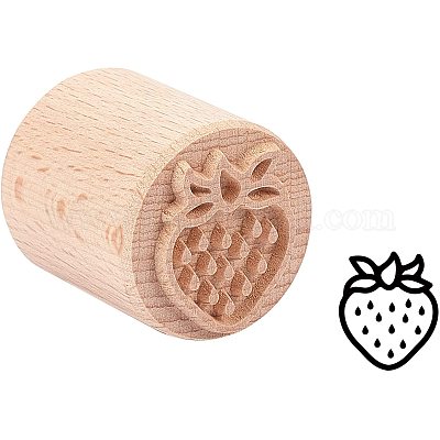 OLYCRAFT Wood Pottery Tools Stamps 1.4 Column Wooden Stamps Round Wooden  Stamps for Clay Handmade Clay Stamper Natural Wood Stamps for Birthday Gift