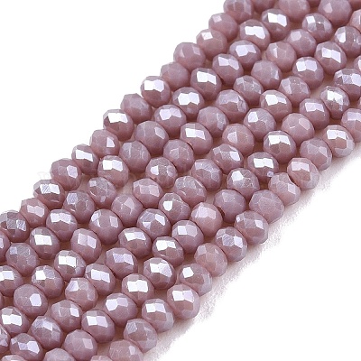 Chapelets de perles en verre électroplaqué&nbsp;EGLA-A044-P1mm-A13-1