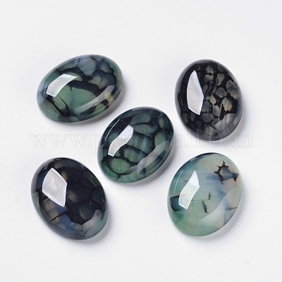 Dragon naturel veines cabochons&nbsp;X-G-F296-04-30x40mnm-1