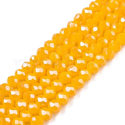 Chapelets de perles en verre électroplaqué&nbsp;EGLA-A044-P4mm-A29-1