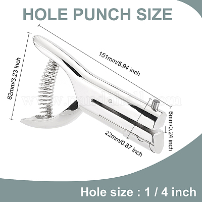 1/4 Inch Hole Punch,single Hole Punch Heavy Duty Hole Punches Paper Punch  Portable Hand Held Long Hole Punch