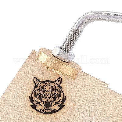 Wholesale OLYCRAFT Wood/Leather/Cake Branding Iron 1.2” Bend Branding Iron  Stamp Custom Logo BBQ Heat Bakery Stamp with Brass Head and Wood Handle for  Woodworking and Baking - Tiger Head 