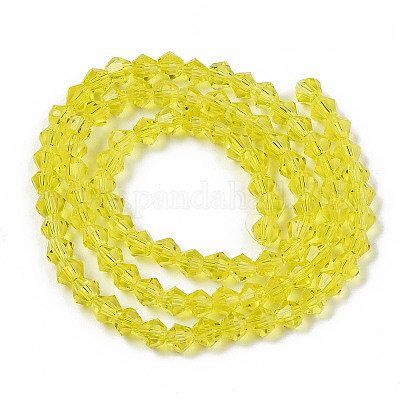 Chapelets de perles en verre à facettes bicone&nbsp;EGLA-P017-3mm-05-1
