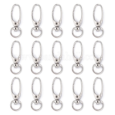 500pcs Metal Lanyard Snap Spring Clips Hooks Findings