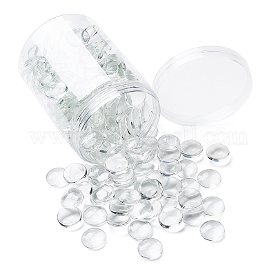 Transparente Glas Cabochons&nbsp;GGLA-CD0001-01-1