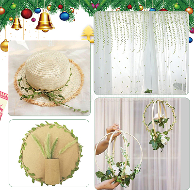 Olive Green Leaves Leaf Trim Ribbon -20 Yards - for DIY Craft Party Wedding Home Decoration (Olive Green)
