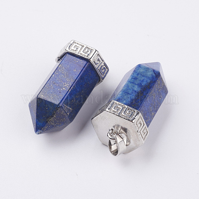 Natürliche Lapislazuli Anhänger hingewiesen&nbsp;G-E442-03O-1