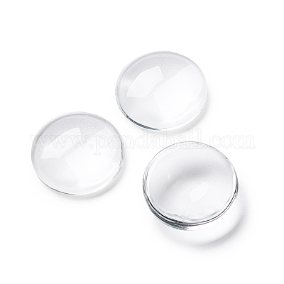 Transparente Glas Cabochons&nbsp;GGLA-CD0001-01-1