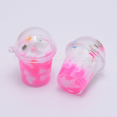 Ciondoli in resina bubble tea&nbsp;RESI-WH0011-06A-1