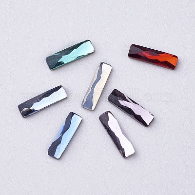 Cabochons en verre strass k9 à dos plat&nbsp;RGLA-F035-2.5x9mm-M-1