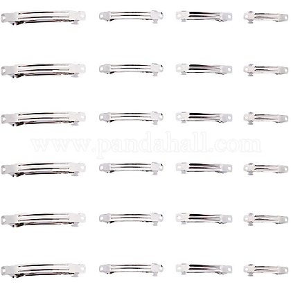 PandaHall 120 Pack 4 Size Iron French Barrette Hair Clips for Craft Bows DIY-PH0018-08-1