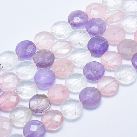 Chapelets de perles en pierres naturelles mélangées G-E446-25-18mm-1