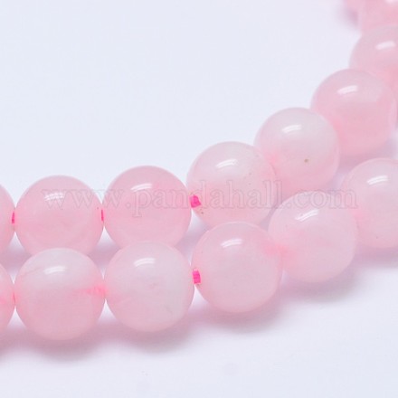 Madagascar naturel rose de perles de quartz Strads G-D655-6mm-1