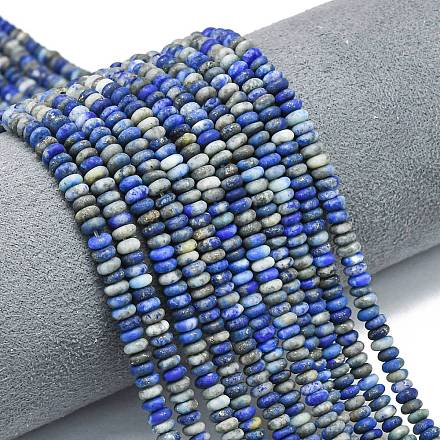 Natürlicher Lapislazuli Perlenstränge&nbsp;G-P575-A46-4x2mm-01-1