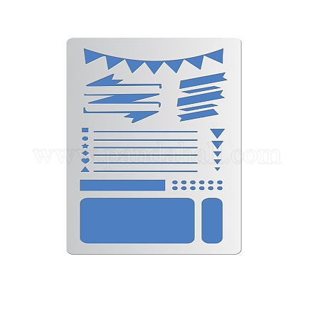スチールカッティングダイステンシル  DIYスクラップブッキング/フォトアルバム用  装飾的なエンボス印刷紙のカード  混合模様  10.1x17.7x0.05cm DIY-WH0189-70-1