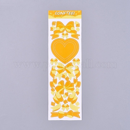 Bowknot cinta patrón etiquetas decorativas pegatinas DIY-L037-B06-1