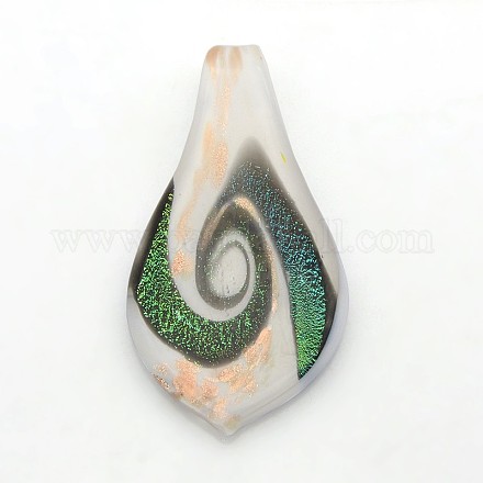 1Box Handmade Dichroic Glass Big teardrop DICH-X033-01-1