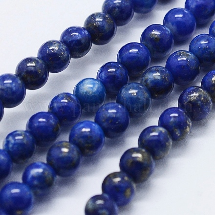 Filo di Perle lapis lazuli naturali  G-E465-4mm-01-1