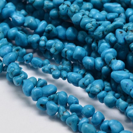 Synthetic Turquoise Nuggets Beads Strands G-L269-01-1