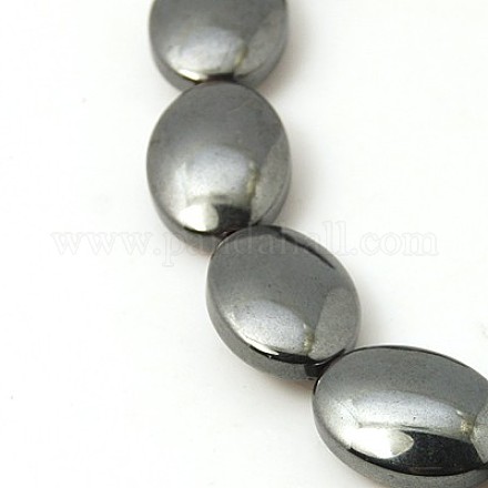 Non-magnetic Synthetic Hematite Beads Strands G-D387-16x12x6mm-01-1