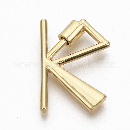 Brass Screw Carabiner Lock Charms KK-T046-001G-K-NF-1